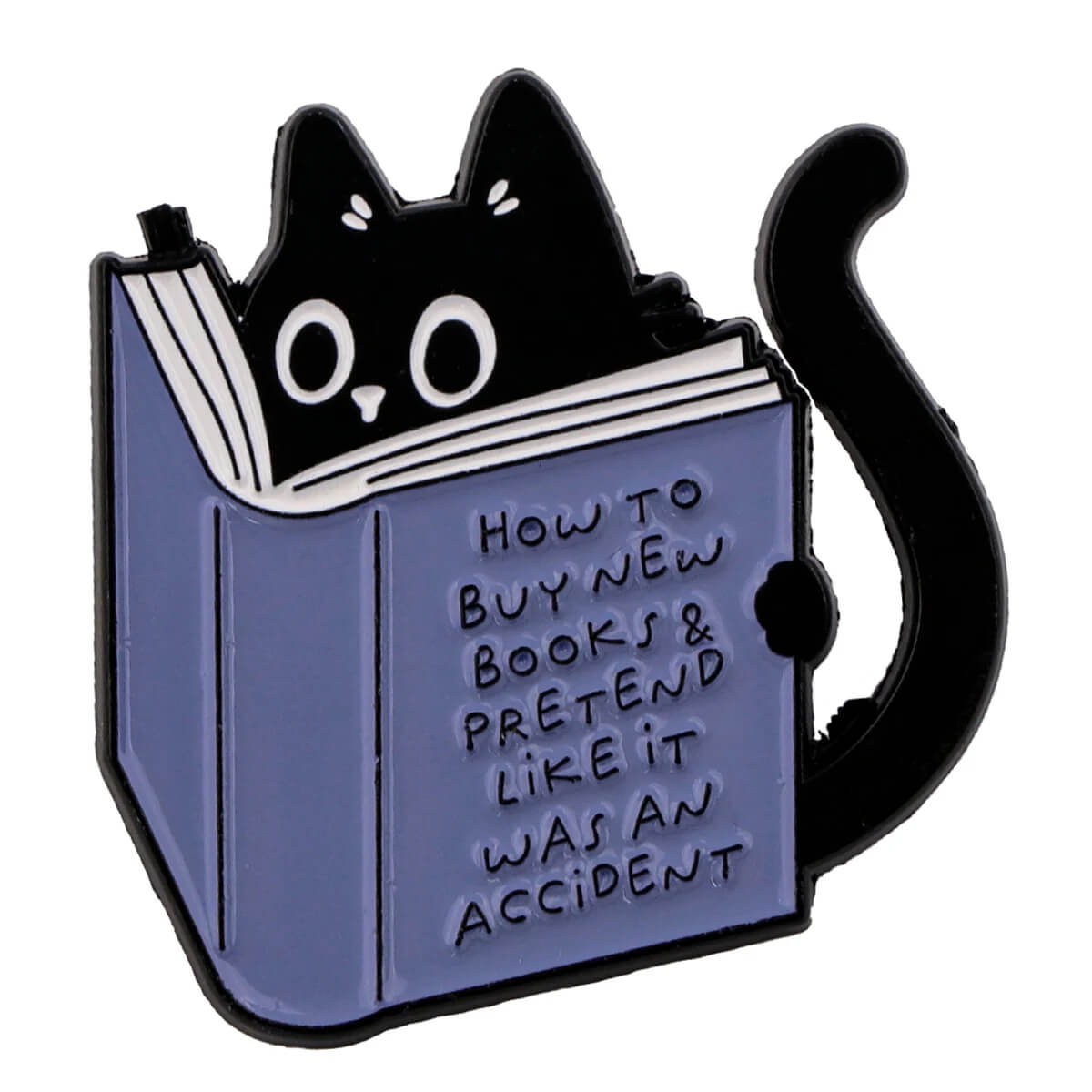 Bookworm Cat Pin