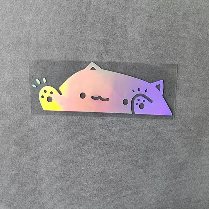 Happy Waving Cat Decal