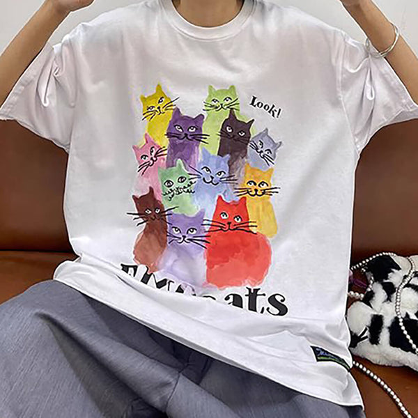 Load image into Gallery viewer, Emo Cats T-Shirt
