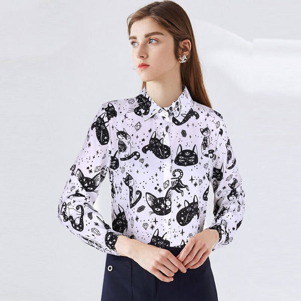 Load image into Gallery viewer, &quot;Full of Cats!&quot; Blouse
