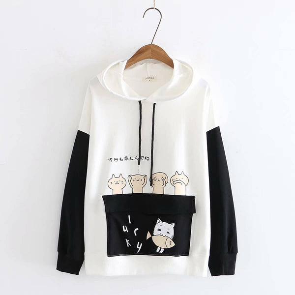 Load image into Gallery viewer, &quot;Cats Love Fish&quot; Hoodie
