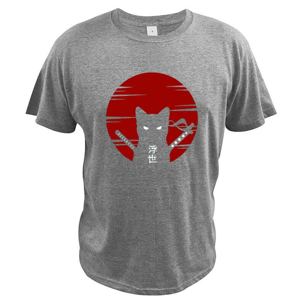 Load image into Gallery viewer, Japanese Samurai Cat T-Shirt
