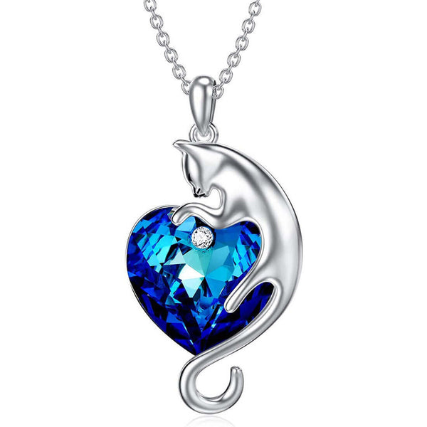 Load image into Gallery viewer, Magical Heart Cat Necklace
