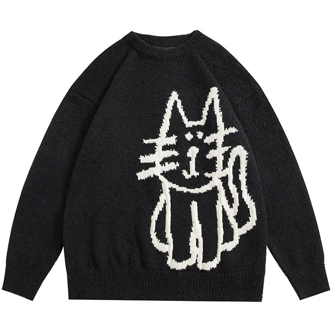 RACER WORLDWIDE Black cat sweater Mサイズ RACER WORLDWIDE Black cat sweater Mサイズ