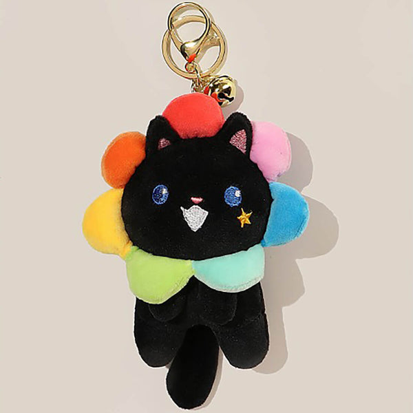 Load image into Gallery viewer, Colorful Sunflower Cat Keychain
