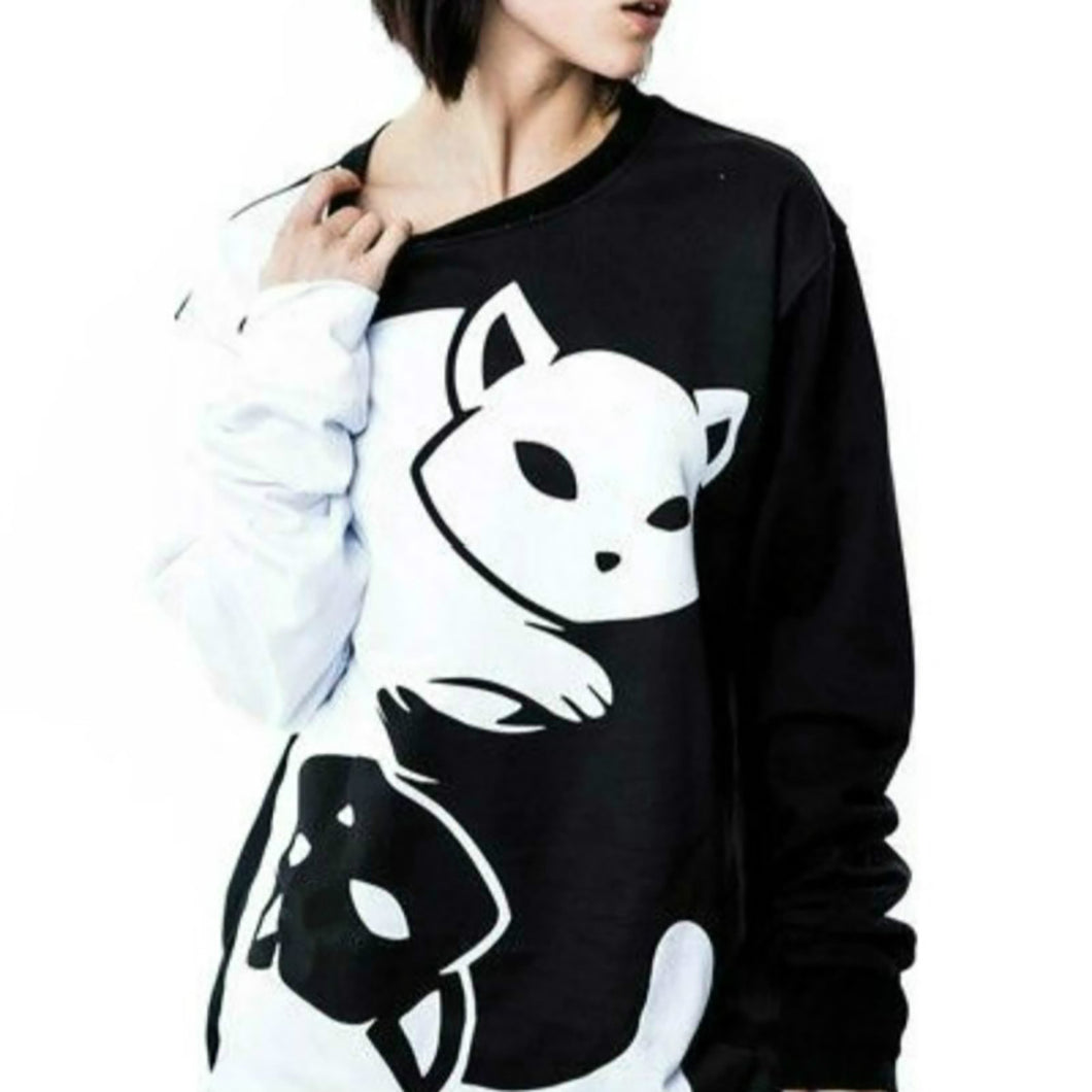 Yin Yang Cat Pullover