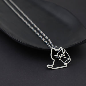 Drinking Cat Necklace