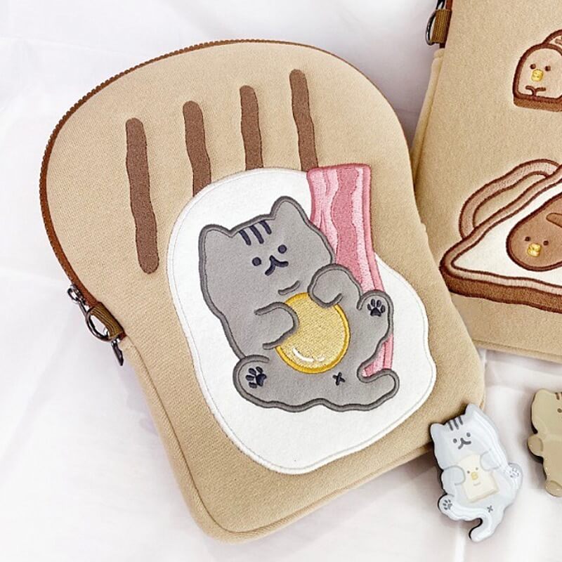 Cat Bread iPad Pouch