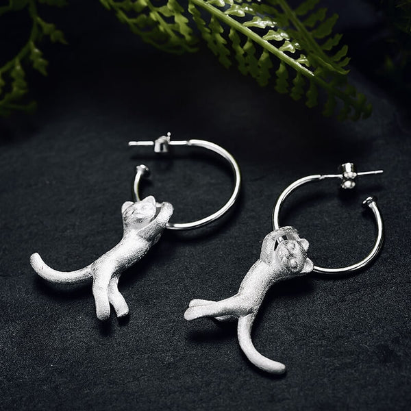 Load image into Gallery viewer, Playful Cat Earrings
