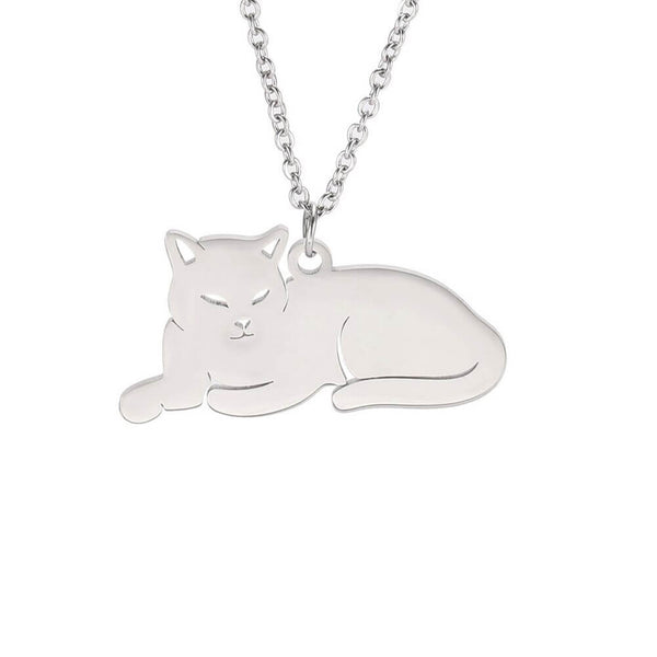 Load image into Gallery viewer, Peaceful Cat Necklace
