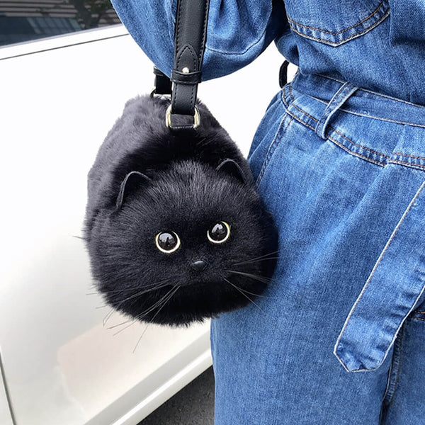 Load image into Gallery viewer, 3D Black Cat Bag
