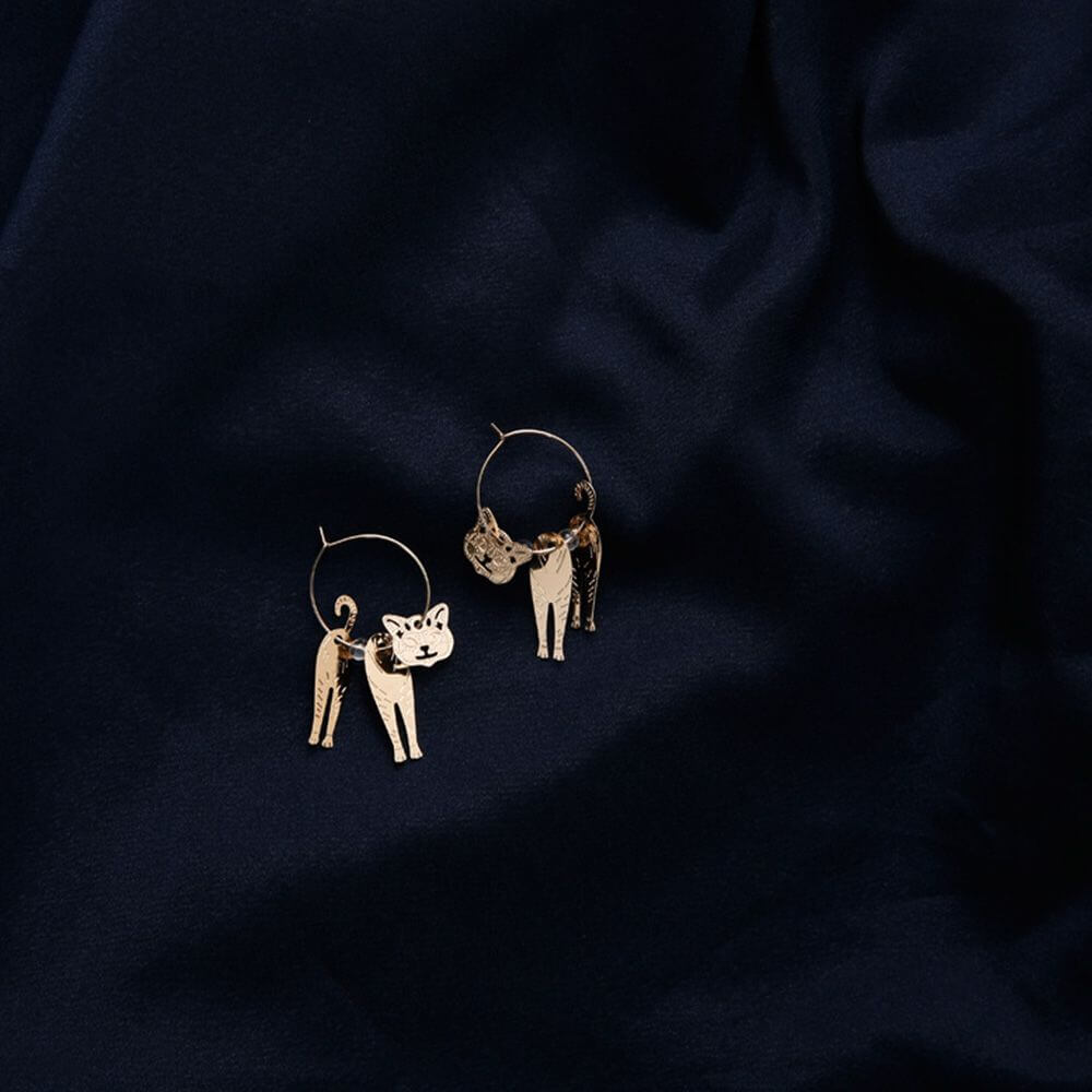 3D Cute Cat Earrings