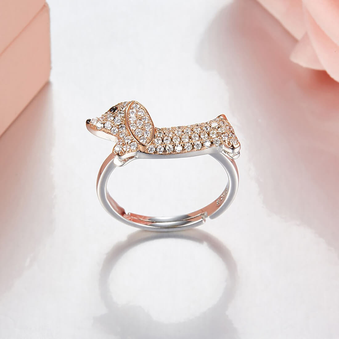 Loving Dachshund Ring