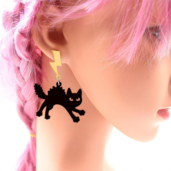 Load image into Gallery viewer, Electro Kitty Earrings
