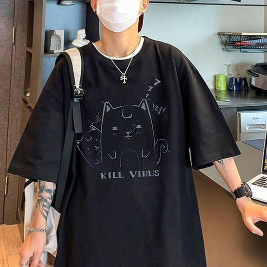 Kill Virus Cat T-Shirt