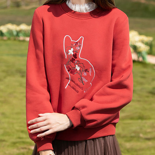 Flower Cat Sweatshirt