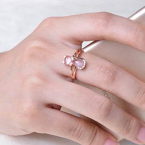 Pink Cat Jewelry Set
