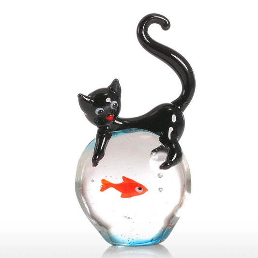 Cat & Goldfish Ornament