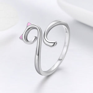 Pink Cat Ear Ring