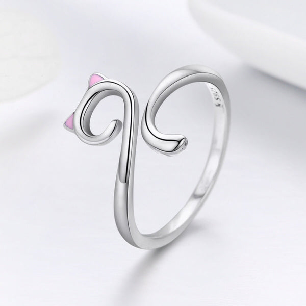 Load image into Gallery viewer, Pink Cat Ear Ring
