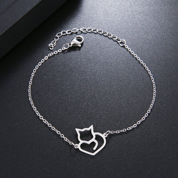 Load image into Gallery viewer, Kitty Heart Bracelet
