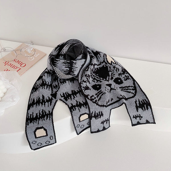 Load image into Gallery viewer, Cute Cat Japanese Scarf
