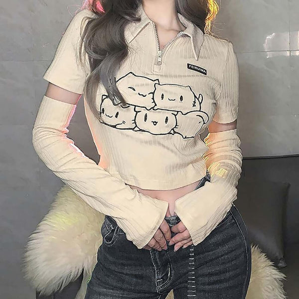 Load image into Gallery viewer, Lovely Kitty Short Top
