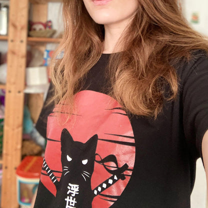 Japanese Samurai Cat T-Shirt