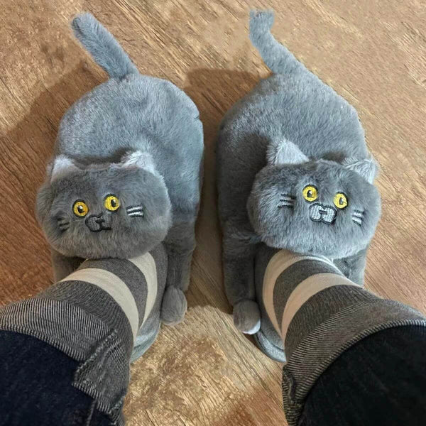 Load image into Gallery viewer, Cat Hugging Slippers
