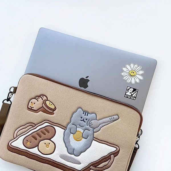 Load image into Gallery viewer, Cat Bread iPad Pouch
