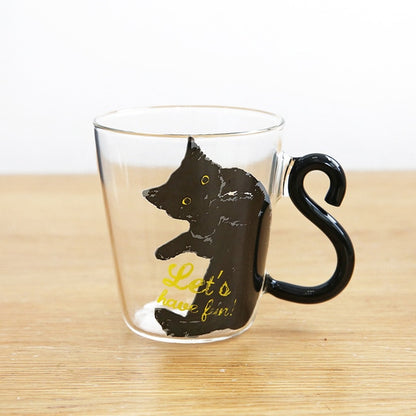 Cat Tail Glass Cup