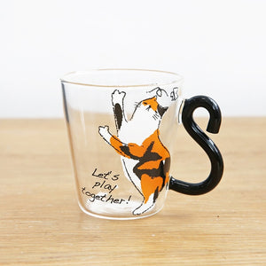 Cat Tail Glass Cup