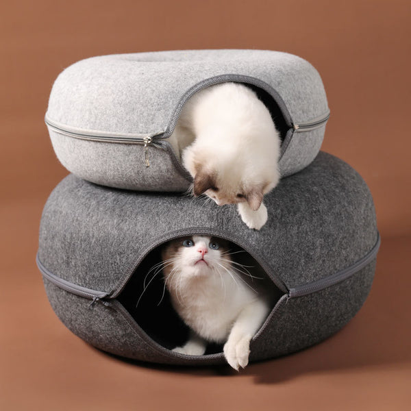 Load image into Gallery viewer, Donut Hideaway Cat Cave
