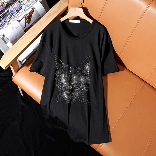 Load image into Gallery viewer, Diamond Cat T-Shirt
