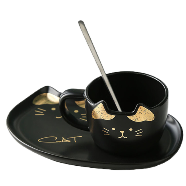 Cute Cat Mug With Tray