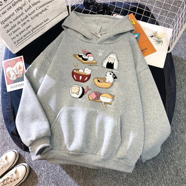 Load image into Gallery viewer, Sushi Cat Hoodie

