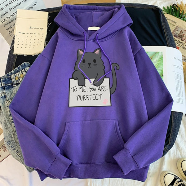 Load image into Gallery viewer, &quot;To Me, You Are Purrfect&quot; Hoodie

