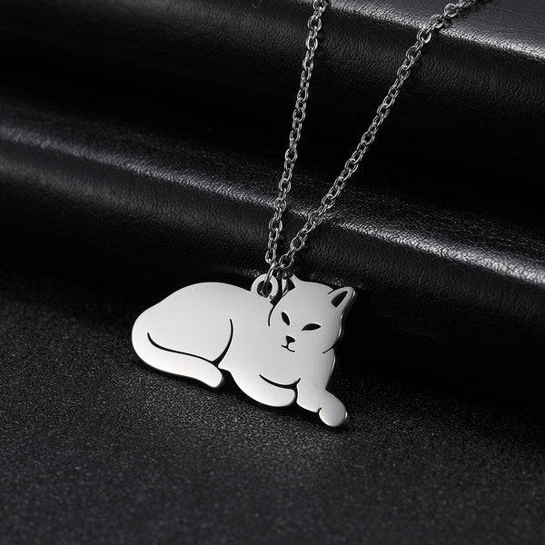 Load image into Gallery viewer, Peaceful Cat Necklace
