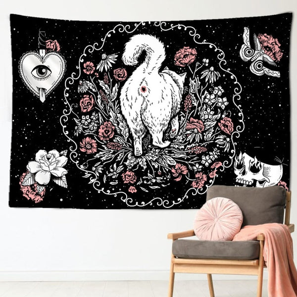 Load image into Gallery viewer, Mysterious Cat Tapestry
