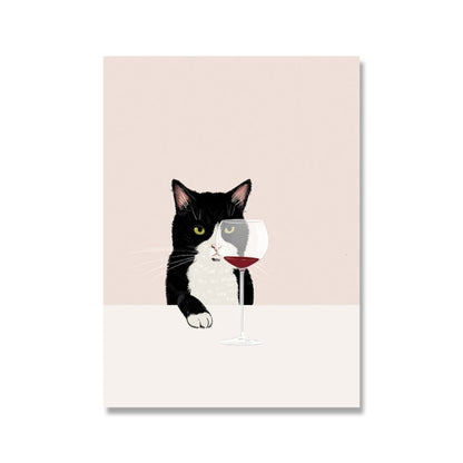 Wine Cat Wall Art