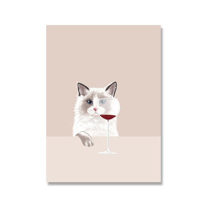 Wine Cat Wall Art