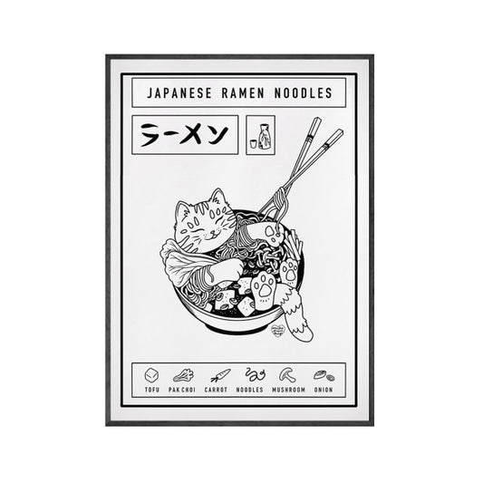 Ramen Cat Wall Art