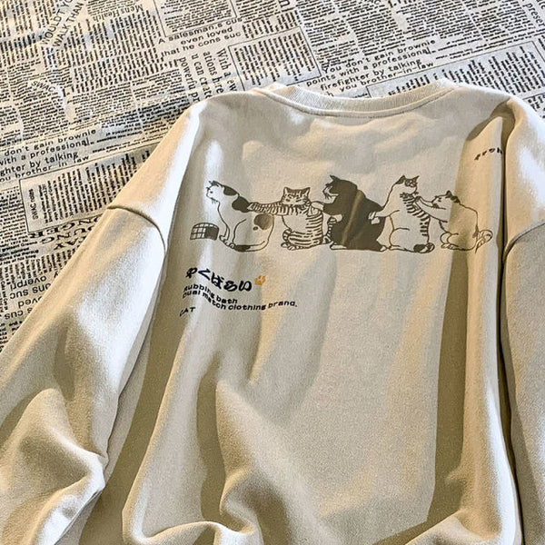 Load image into Gallery viewer, Bathing Cats Sweatshirt
