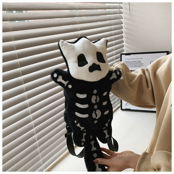 Load image into Gallery viewer, Cute Cat Skeleton Backpack

