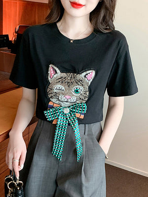Winking Cat Mini T-Shirt