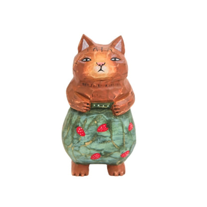 Festive Cat Wood Decor