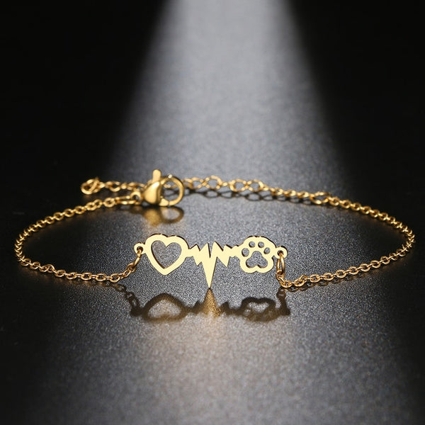 Load image into Gallery viewer, Same Heartbeat Paw Bracelet
