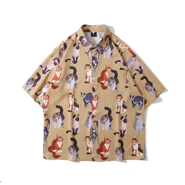 Load image into Gallery viewer, Idle Cat Hawaiian Shirt
