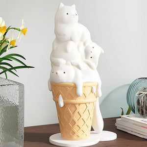 Ice Cream Cat Figure