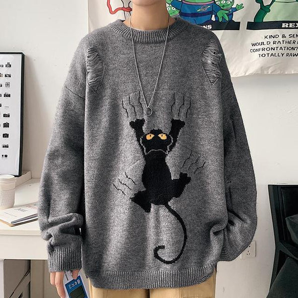 Load image into Gallery viewer, Scratching Cat Pullover
